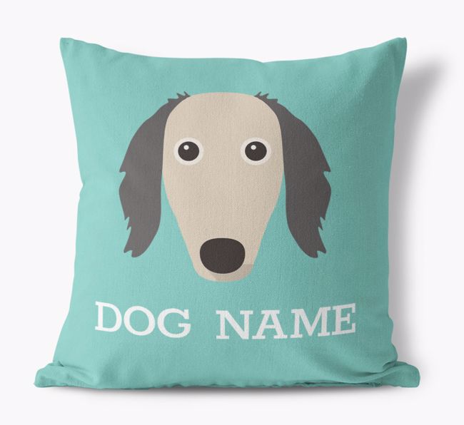 {dogsName}'s Icon: Personalized {breedFullName} Canvas Pillow